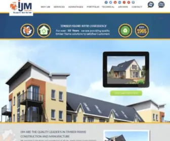 Ijmtimberframe.com(Quality Leaders in Timber Frame Construction in Ireland & UK) Screenshot