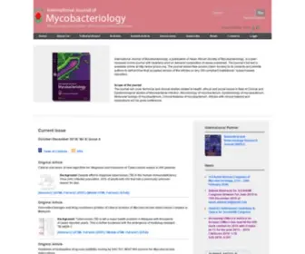 Ijmyco.org(International Journal of Mycobacteriology) Screenshot