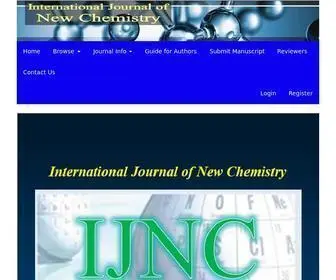 IJNC.ir(International Journal of New Chemistry (IJNC)) Screenshot