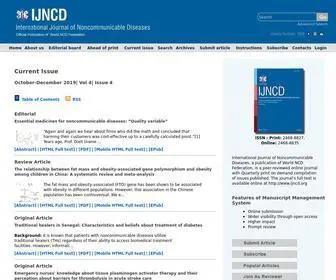 IJNCD.org(International Journal of Noncommunicable Diseases) Screenshot