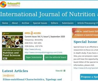 IJNFS.org(International Journal of Nutrition and Food Sciences) Screenshot