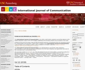 Ijoc.org(International Journal of Communication) Screenshot