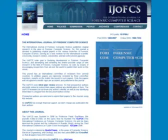 Ijofcs.org(THE INTERNATIONAL JOURNAL OF FORENSIC COMPUTER SCIENCE (IJoFCS)) Screenshot