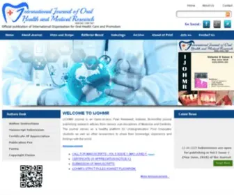 Ijohmr.com(International Journal of Oral Health and Medical Research) Screenshot