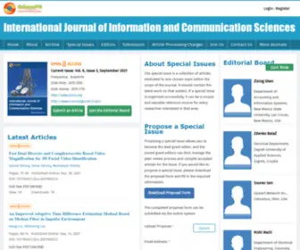 Ijoics.org(International Journal of Information and Communication Sciences) Screenshot