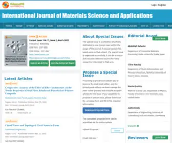 Ijomsa.com(International Journal of Materials Science and Applications) Screenshot