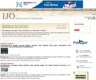 Ijoonline.com(Indian Journal of Orthopaedics (IJO)) Screenshot