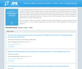 Ijopr.com(Journal of Pedagogical Research) Screenshot