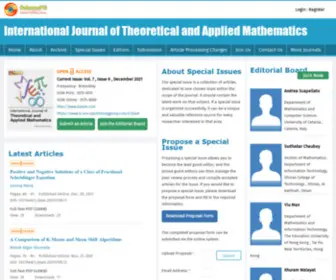 Ijotam.com(International Journal of Theoretical and Applied Mathematics) Screenshot