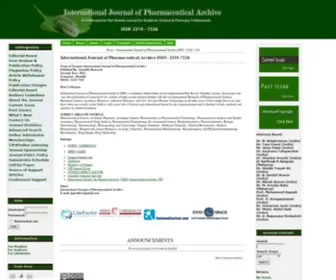 Ijpaonline.info(International Journal of Pharmaceutical Archive ISSN) Screenshot