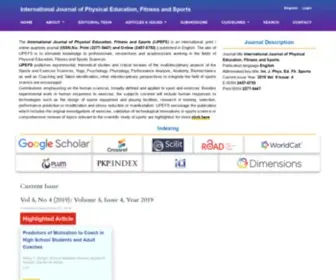 Ijpefs.com(International Journal of Physical Education) Screenshot