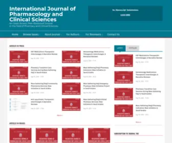 IJPHS.org(International Journal of Pharmacology and Clinical Sciences) Screenshot