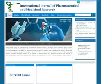 IJPMR.org(International Journal of Pharmaceutical and Medicinal Research (IJPMR)) Screenshot