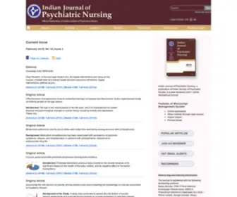 IJPN.in(Indian Journal of Psychiatric Nursing) Screenshot