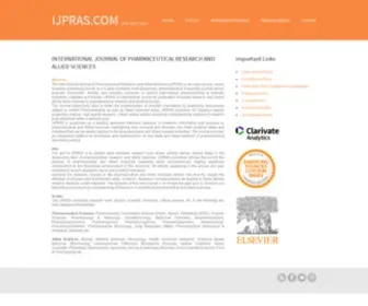 Ijpras.com(International Journal of Pharmaceutical Research and Allied Sciences) Screenshot
