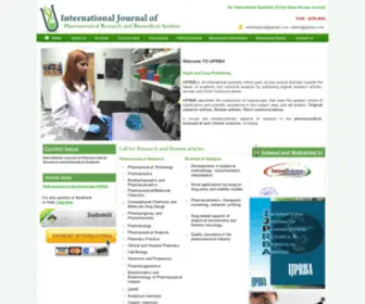 Ijprba.com(International Journal of Pharmaceutical Research and Biomedical Analysis) Screenshot