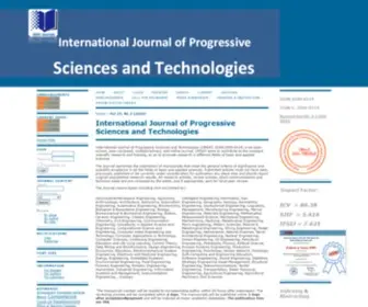 Ijpsat.es(The International Journal of Progressive Sciences and Technologies) Screenshot