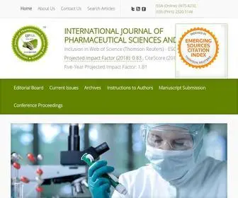 IJPSR.com(International Journal of Pharmaceutical Sciences and Research (IJPSR)) Screenshot