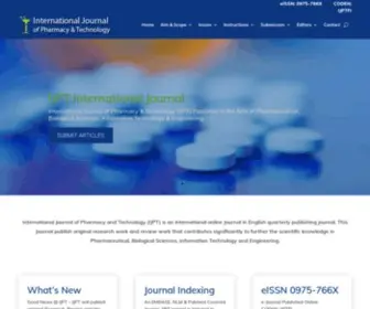 Ijptonline.com(International Journal of Pharmacy and Technology) Screenshot