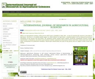 Ijras.org(International Journal of Research in Agricultural Sciences) Screenshot