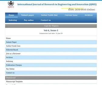 Ijrei.com(International Journal of Research in Engineering and Innovation (IJREI)) Screenshot