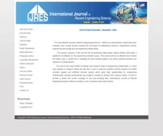 Ijresonline.com(International Journal of Recent Engineering Science) Screenshot