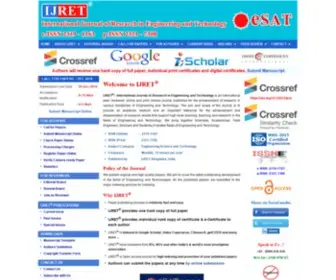 Ijret.org(IJRET : International Journal of Research in Engineering and Technology) Screenshot