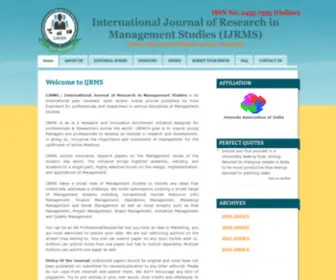 IJRMS.com(International Journal of Research in Management Studies (IJRMS)) Screenshot