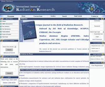 IJRR.com(International Journal of Radiation Research) Screenshot