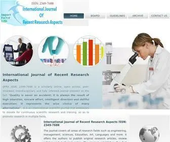 Ijrra.net(International Journal of Recent Research Aspects IJRRA ISSN) Screenshot