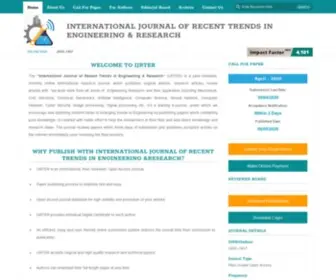 Ijrter.com(International Journal of Recent Trends in Engineering & Research) Screenshot