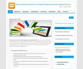 Ijseas.com(IJSEAS-international journal of scientific engineering and applied science) Screenshot