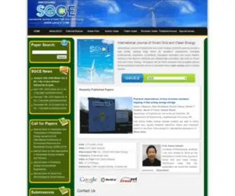 Ijsgce.com(International Journal of Smart Grid and Clean Energy (SGCE)) Screenshot
