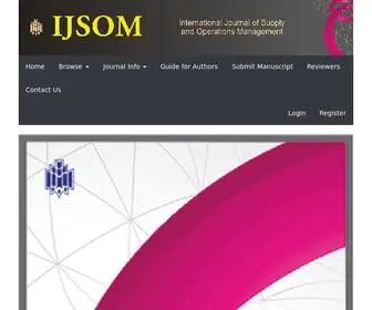 Ijsom.com(International Journal of Supply and Operations Management (IJSOM)) Screenshot