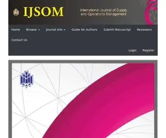 Ijsom.com(International Journal of Supply and Operations Management) Screenshot