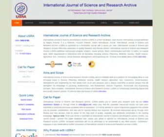 Ijsra.net(International Journal of Science and Research Archive) Screenshot