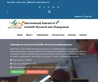 IJSRM.in(International Journal of Scientific Research and Management) Screenshot