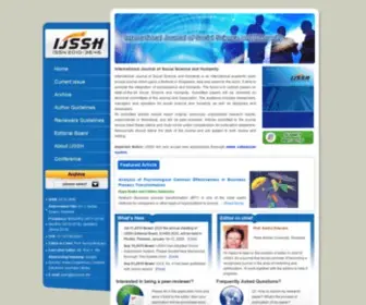 IJSSH.org(IJSSH) Screenshot