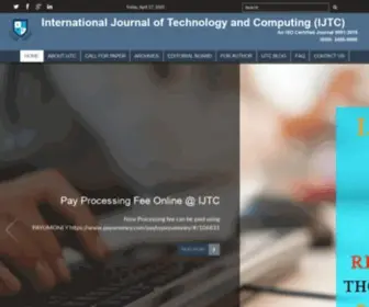 IJTC.org(International Journal of Technology and Computing (IJTC)) Screenshot