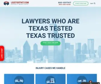 Ijustgothit.com(Texas Personal Injury) Screenshot