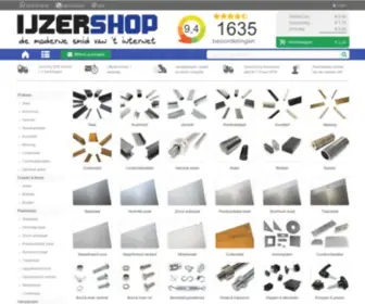 Ijzershop.nl(Stalen, aluminium en roest vaste profielen en platen) Screenshot