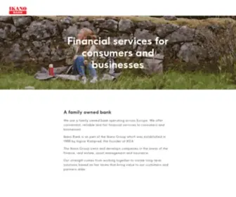 Ikanobank.nu(Ikano Bank for business and consumers) Screenshot