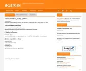 Ikaros.cz(Elektronický časopis o informační společnosti) Screenshot