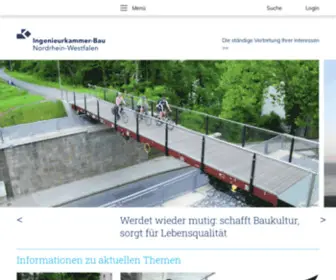 Ikbaunrw.de(IK-Bau NRW Startseite-Ingenieurkammer-Bau Nordrhein-Westfalen) Screenshot