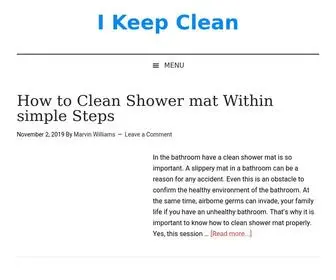 Ikeepclean.com(Provide All Perpose Cleaning Trips and Tricks) Screenshot