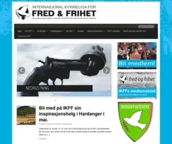 IKFF.no(Internasjonal kvinneliga for fred og frihet) Screenshot