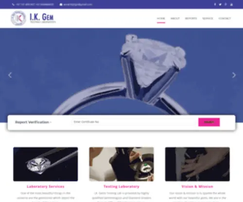 IKGTL.com(Gem Testing Laboratory) Screenshot