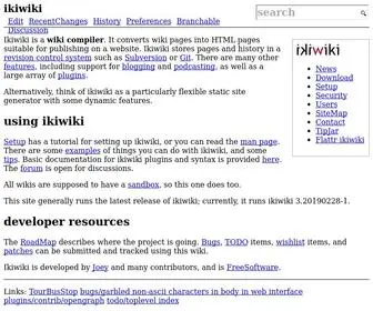 Ikiwiki.info(Ikiwiki info) Screenshot