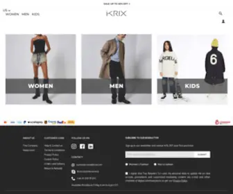 Ikrix.com(Designer clothing and accessories for women) Screenshot