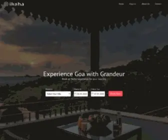 Iksha.co.in(Book an ‘Iksha’ experience for your Goa trip) Screenshot